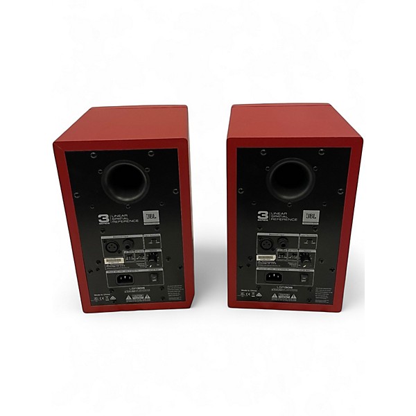 Used 2017 JBL LSR305MR Pair MATTE RED Powered Monitor