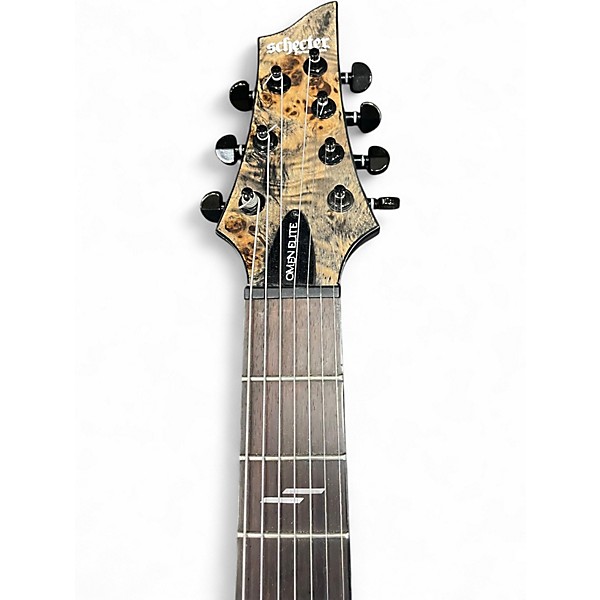 Used Schecter Guitar Research Omen Elite 7 String Charcoal Solid Body Electric Guitar