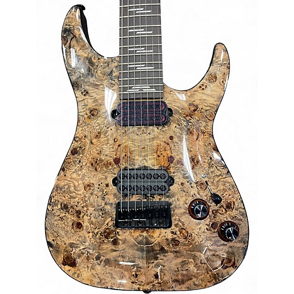 Used Schecter Guitar Research Omen Elite 7 String Charcoal Solid Body Electric Guitar