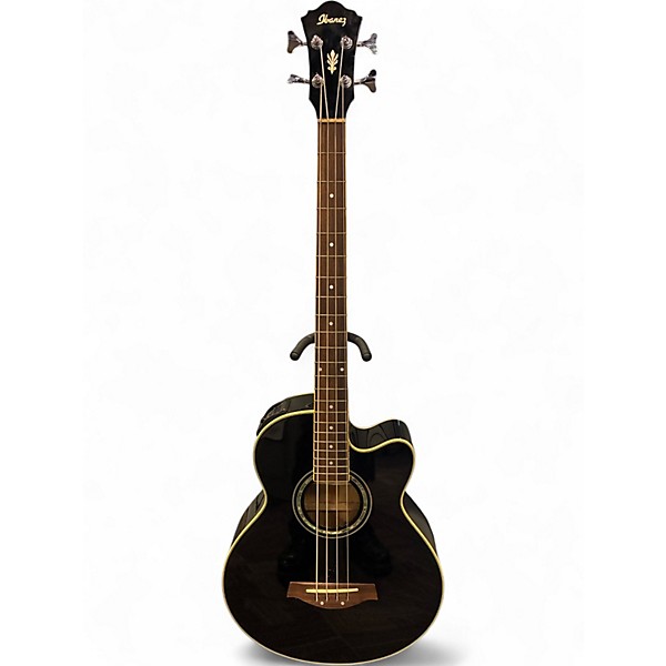 Used Ibanez AEB10E Black Acoustic Bass Guitar