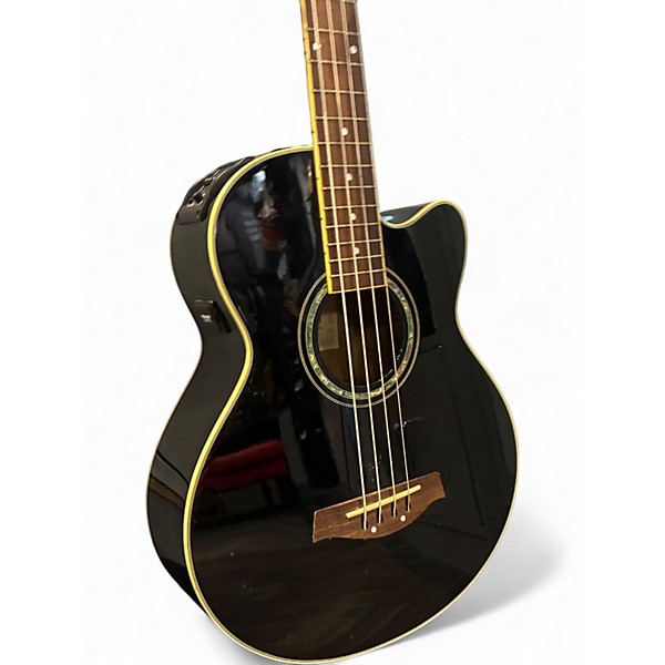 Used Ibanez AEB10E Black Acoustic Bass Guitar