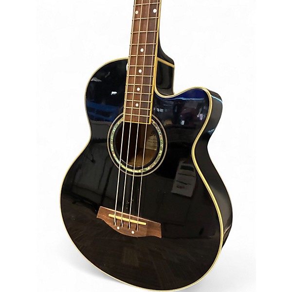 Used Ibanez AEB10E Black Acoustic Bass Guitar