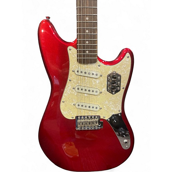 Used Squier paranormal cyclone Candy Apple Red Solid Body Electric Guitar