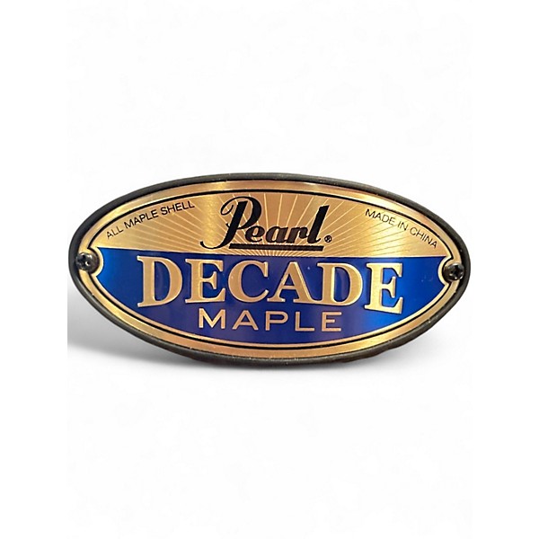 Used Pearl 7 Piece Decade Maple 7 Piece Drum Kit Satin Black Drum Kit