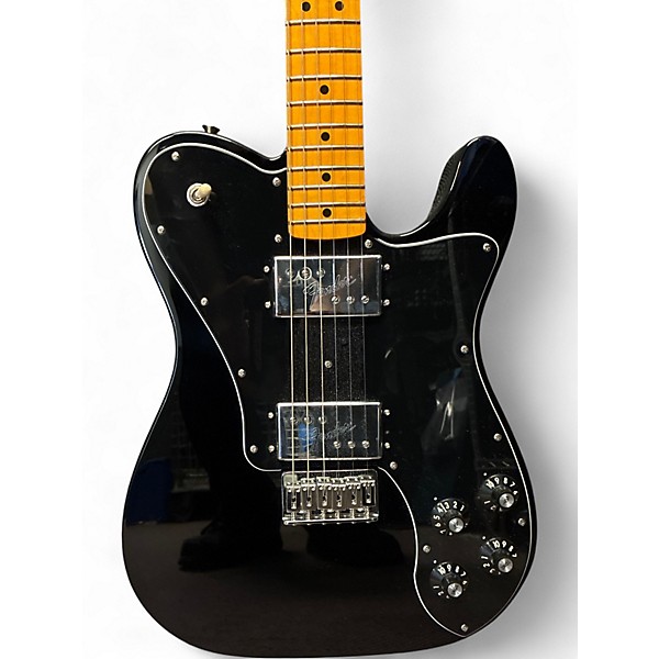 Used Fender american vintage II TELECASTER CUSTOM 1975 Black Solid Body Electric Guitar