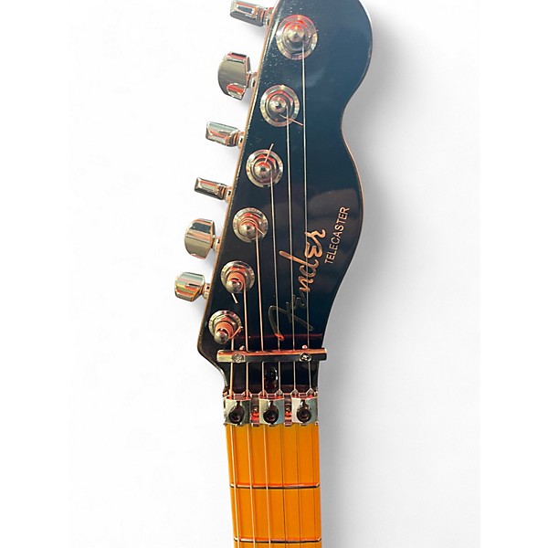 Used 2023 Fender American Ultra Luxe Deluxe Telecaster Floyd Black Metallic Solid Body Electric Guitar