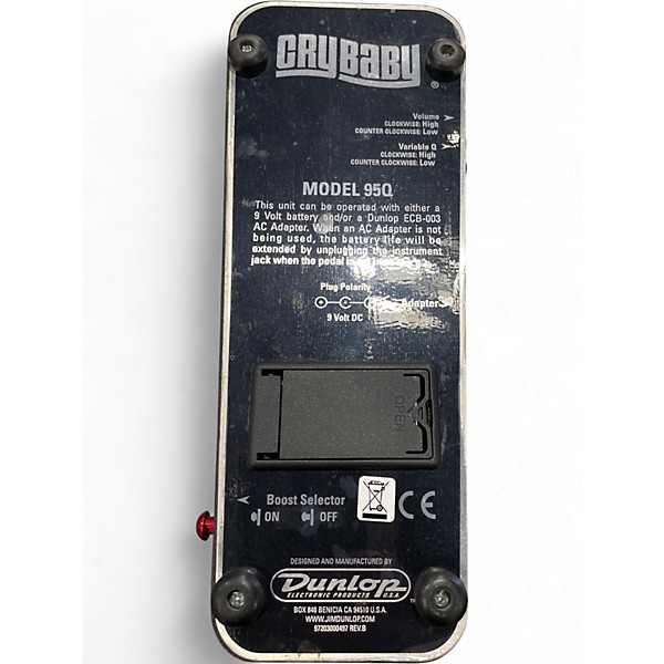 Used Dunlop 95Q Cry Baby Wah Effect Pedal