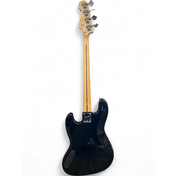 Used 2010 Squier Frank Bello Signature Jazz Bass Black w/ Skull Decal Electric Bass Guitar