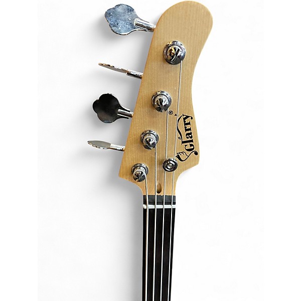 Used Glarry Bass Natural Electric Bass Guitar