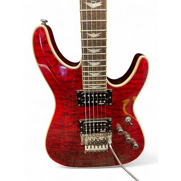 Used Schecter Guitar Research Omen Extreme 6 FR Black Cherry Solid Body Electric Guitar