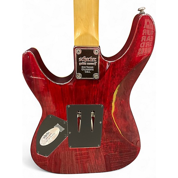 Used Schecter Guitar Research Omen Extreme 6 FR Black Cherry Solid Body Electric Guitar