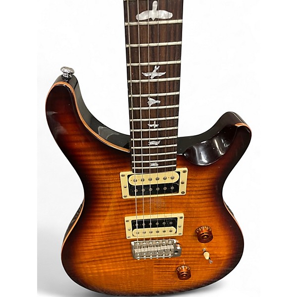 Used PRS SE Custom 2 Tone Sunburst Solid Body Electric Guitar