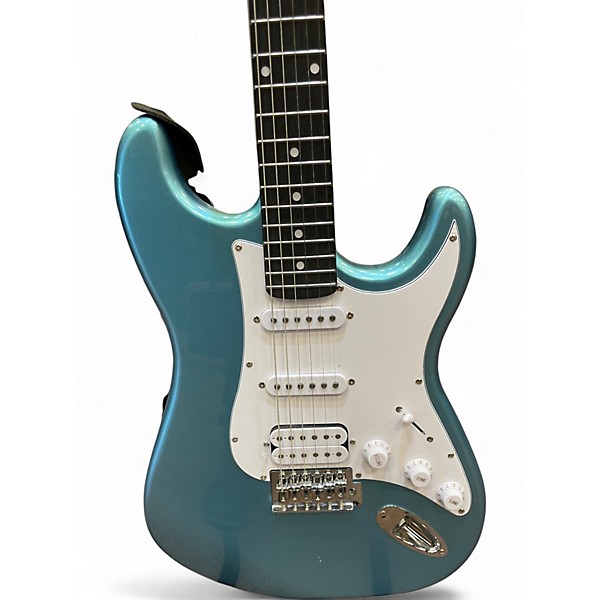 Used Donner HSS STRAT CLONE Blue Solid Body Electric Guitar