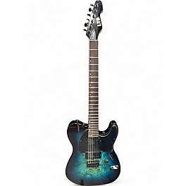 Used ESP LTD TE2000X Ocean Blue Burst Solid Body Electric Guitar