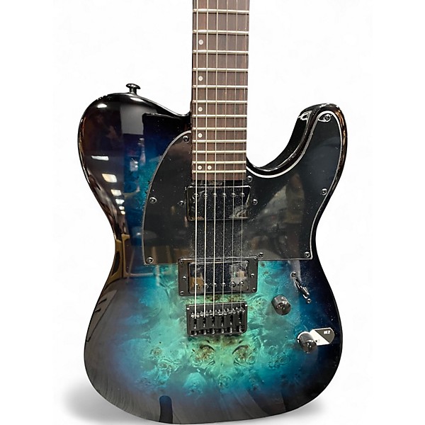Used ESP LTD TE2000X Ocean Blue Burst Solid Body Electric Guitar