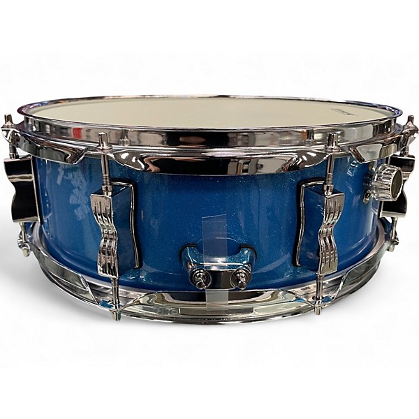 Used Ludwig 5X14 element evolution snare blue sparkle Drum