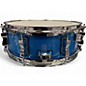 Used Ludwig 5X14 element evolution snare blue sparkle Drum