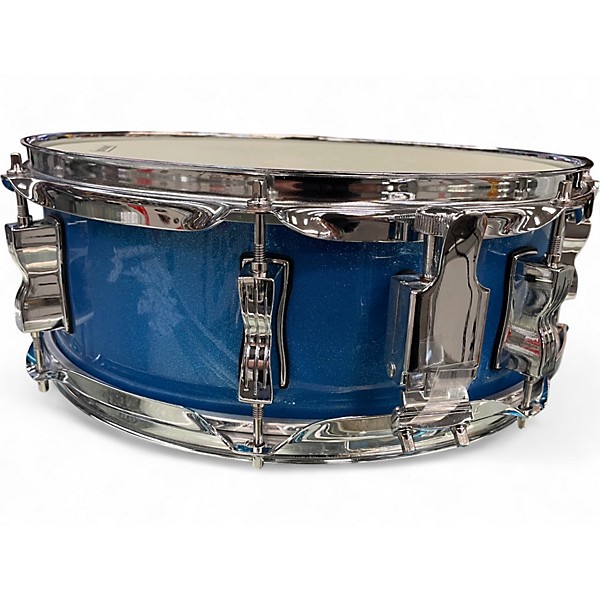 Used Ludwig 5X14 element evolution snare blue sparkle Drum
