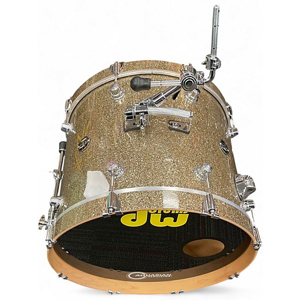 Used DW 4 Piece Performance Series ginger glitter Drum Kit