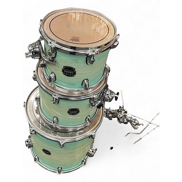Used Mapex 5 Piece armory aqua marine Drum Kit