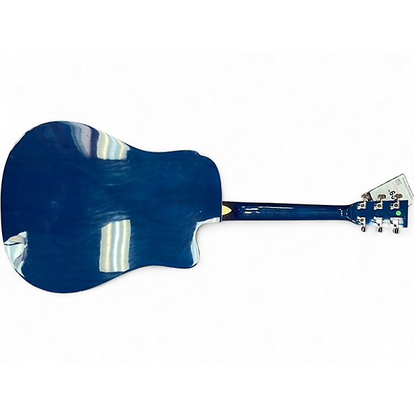Used R W Jameson LEFT HANDED ACOUSTIC Blue Acoustic Guitar