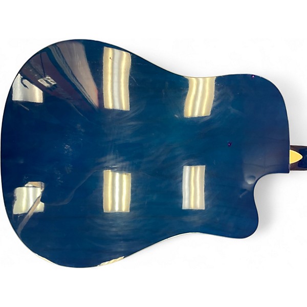Used R W Jameson LEFT HANDED ACOUSTIC Blue Acoustic Guitar