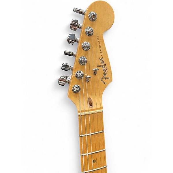 Used 1998 Fender American Standard Stratocaster Hardtail Silver Solid Body Electric Guitar