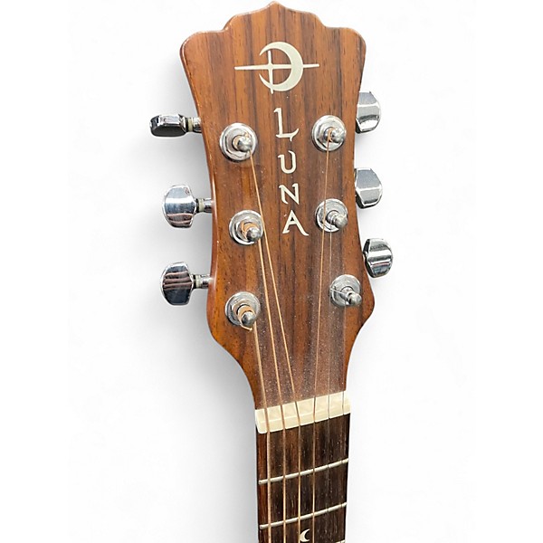 Used Luna SAFARI MUSE TRAVEL GUITAR Natural Acoustic Guitar