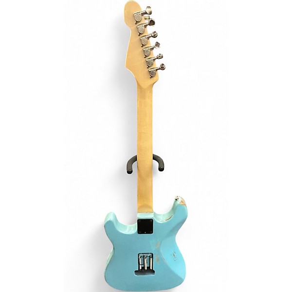 Used Partscaster STRAT PARTS CASTER WORN LIGHT BLUE Solid Body Electric Guitar