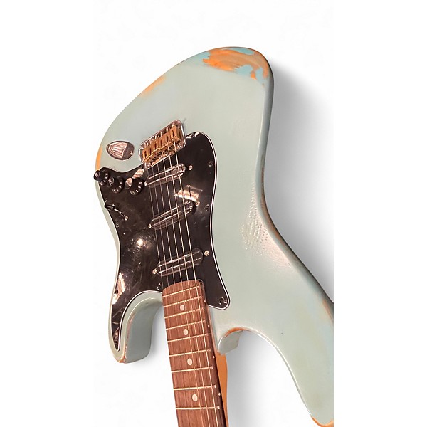 Used Partscaster STRAT PARTS CASTER WORN LIGHT BLUE Solid Body Electric Guitar