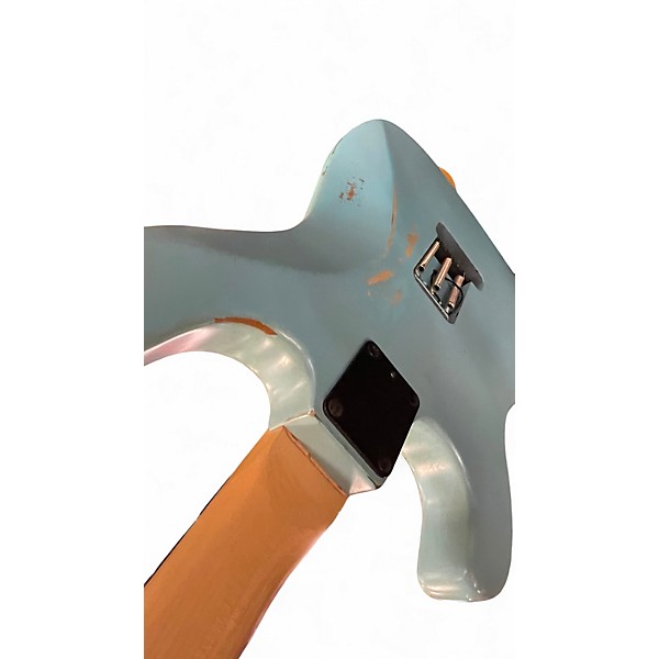 Used Partscaster STRAT PARTS CASTER WORN LIGHT BLUE Solid Body Electric Guitar
