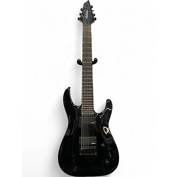 Used Jackson JS22-7 Dinky 7 String Black Solid Body Electric Guitar