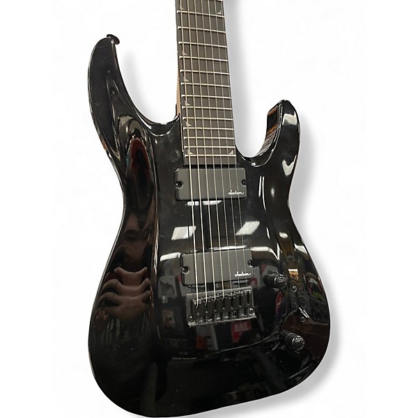 Used Jackson JS22-7 Dinky 7 String Black Solid Body Electric Guitar