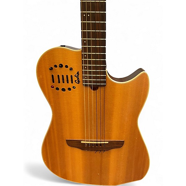 Used 2000s Godin Ambient duet Natural Acoustic Electric Guitar