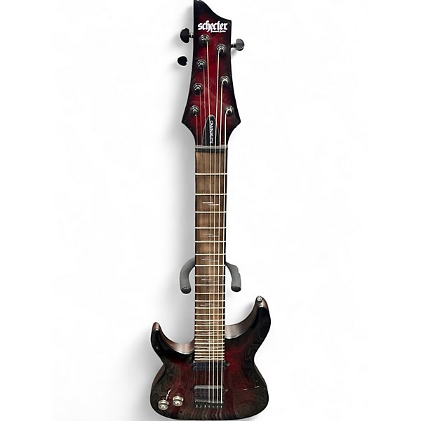 Used Schecter Guitar Research omen elite red Solid Body Electric Guitar