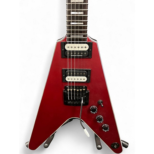 Used Dean V Select 24 Kahler Metalic Red Sain Solid Body Electric Guitar