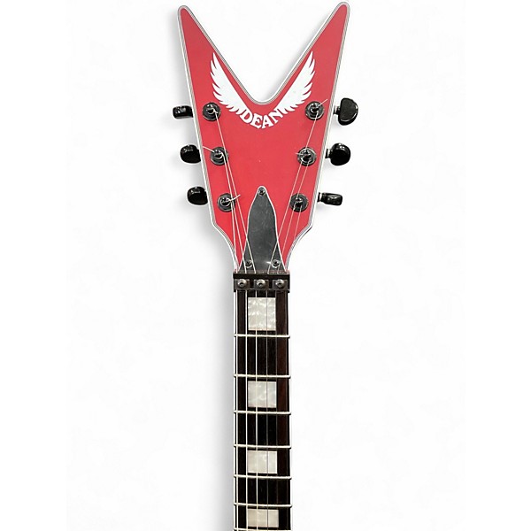 Used Dean V Select 24 Kahler Metalic Red Sain Solid Body Electric Guitar