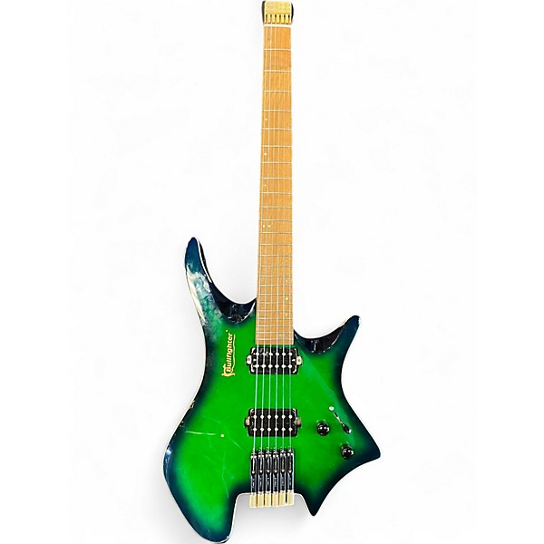 Used Bullfighter DWT Green Solid Body Electric Guitar