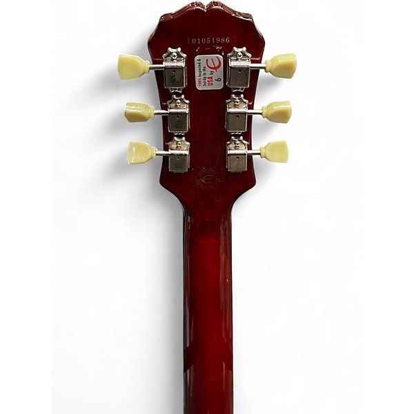 Used 2010 Epiphone Les Paul Standard Cherry Sunburst Solid Body Electric Guitar