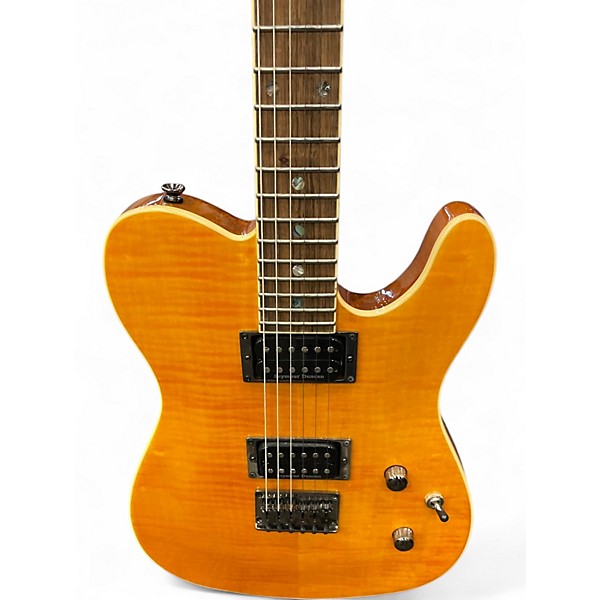 Used Fender Special Edition Custom Telecaster FMT HH Amber Solid Body Electric Guitar