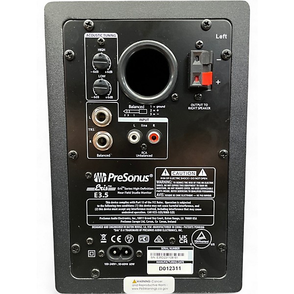 Used PreSonus Eris E3.5 Powered Monitor