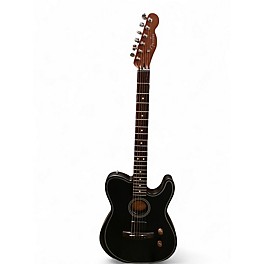 Used Fender Acoustasonic Player Telecaster Black Acoustic Electric Guitar