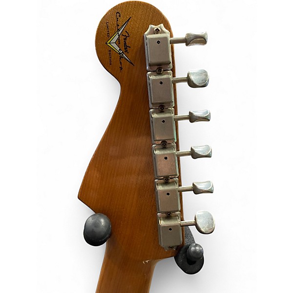 Used Fender GC EXCLUSIVE DOUBLE BOUND JOURNYMAN CUSTOM SHOP STRATOCASTER 3 Tone Sunburst Solid Body Electric Guitar