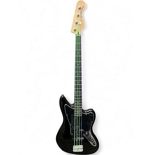 Used Squier Jaguar Bass Black Electric Bass Guitar