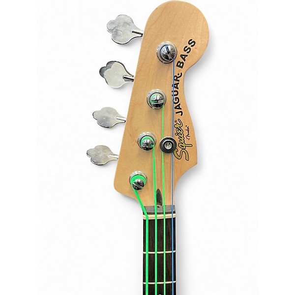 Used Squier Jaguar Bass Black Electric Bass Guitar