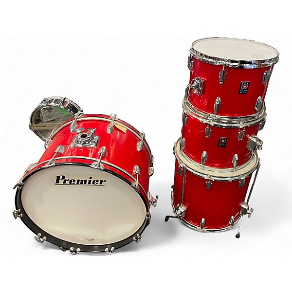 Used Premier 5 Piece POWERHOUSE SHELL PACK RED Drum Kit
