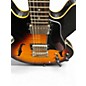 Used Epiphone Dot Deluxe Flametop 2 Tone Sunburst Hollow Body Electric Guitar