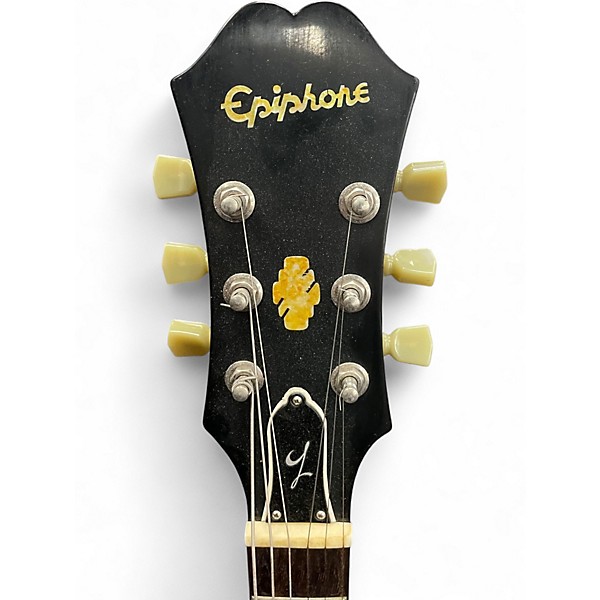 Used Epiphone Dot Deluxe Flametop 2 Tone Sunburst Hollow Body Electric Guitar