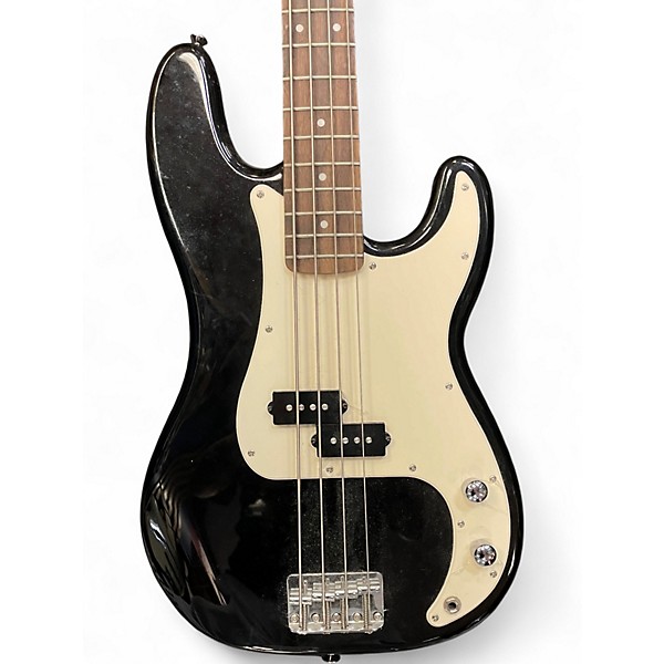 Used Squier P-Bass Black and White Electric Bass Guitar
