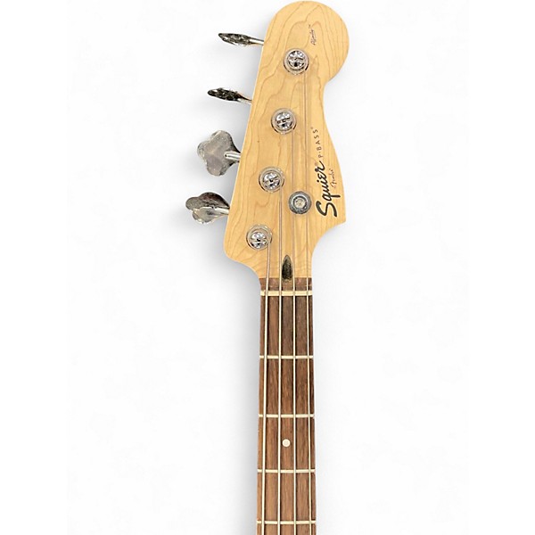 Used Squier P-Bass Black and White Electric Bass Guitar